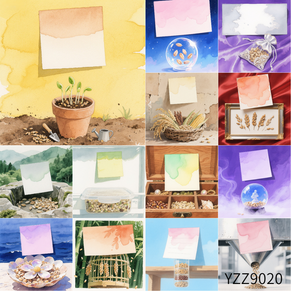 Yooma Nature & Life Scenes for Journaling, Crafts & Decor | Cornfield & Grains Watercolor Sticky Note: 100pack | 3.54"x3.54" Self-Stick Emotional Messages | Ideal for Office Desk Decor Home Reminders