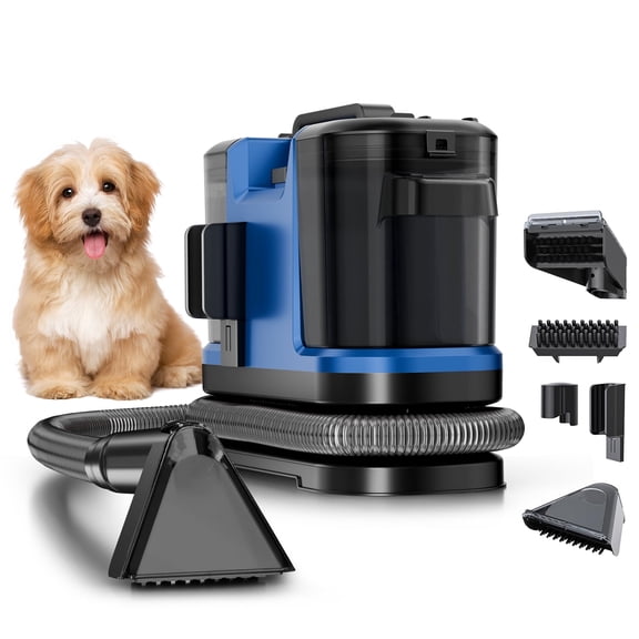 Yoomi Carpet Cleaner Machine 18Kpa Powerful Suction Upholstery Cleaner for Pet, Portable Carpet Cleaner with Cleaning Tools&Self-cleaning for Spot, Cars, Blue