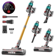 Yoomi Cordless Vacuum Cleaner,40KPA/40 Mins Vacuum Cleaners with Self-Standing, Anti-Tangle Vacuum Cordless, Smart Display and 1.5L Cup for Pet Hair/Carpets