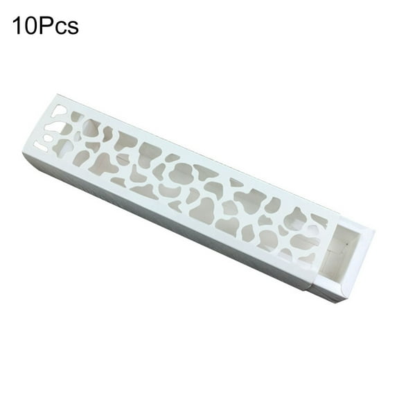 Yoone 10Pcs Dessert Boxes Food Grade Visible Paper Hollow Designed Macaron Gift Boxes for Bakery
