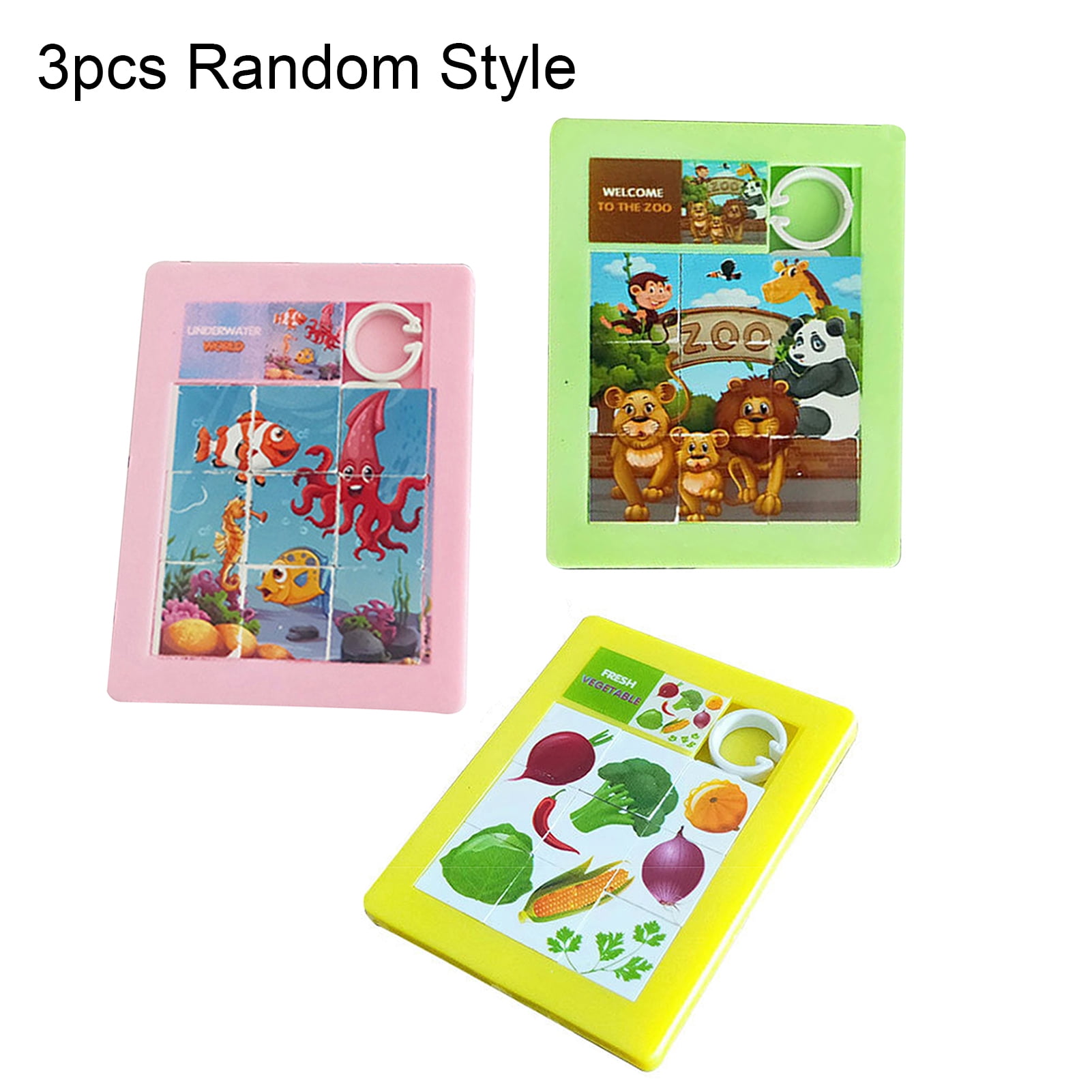 Yoone 3Pcs Slide Pattern Puzzle Handeye Coordination Burrsfree