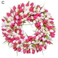 thumbnail image 1 of Yoone Beautiful Fine Texture Wreath Decor Elegant Handmade Plastic Holiday Wreath for Home, 1 of 6