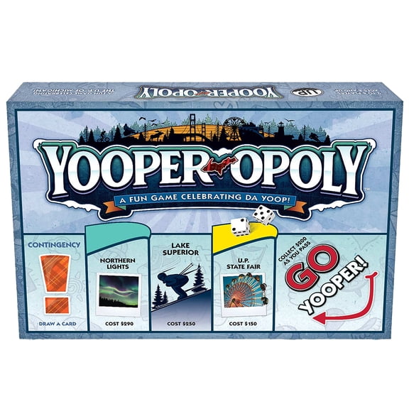 Late For The Sky: Yooper-Opoly - Upper Peninsula Opoly-Style Board Game, Michigan Attractions, Family Strategy, 2-6 Player, Traditional or 1hr Version