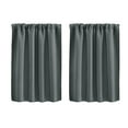 thumbnail image 1 of Yooshoverk 2-Pack Room Darkening Cafe Curtains - 30x36 Inch Solid Color Tier for Kitchen, Bathroom & Door Windows, Rod Pocket Design, 1 of 2