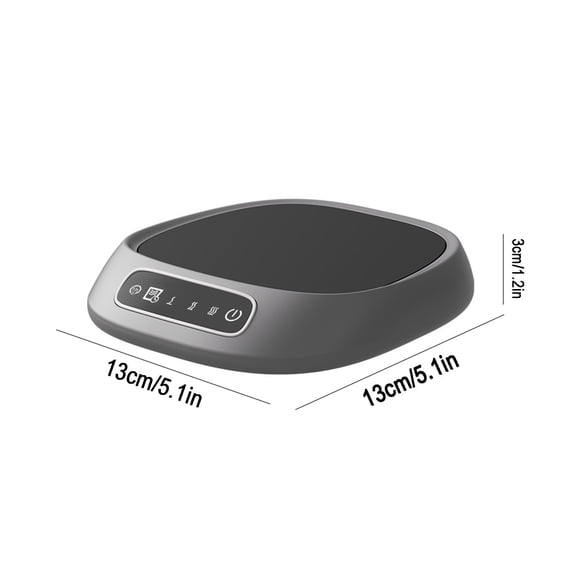 Yooshoverk 3-Gear Constant Temperature Beverage Warmer – Auto Shutoff With Buzzer Reminder For Coffee, Milk & Tea Silver Free Size