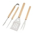 thumbnail image 1 of Yooshoverk 3-Piece BBQ Utensil Set, Stainless Steel Fork, Turner, and Tongs for Camping, 1 of 6
