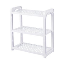 Yooshoverk 3-Tier Adjustable Desktop Rack: Expandable Shelf Organizer - Customizable Height for Spices, Cosmetics, Office Supplies, Kitchen Counter, Bathroom Storage Solution