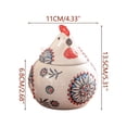 thumbnail image 1 of Yooshoverk 400Ml Ceramic Rooster Spice Jar With Lid And Spoon Cute Moisture-Proof Seasoning Container For Kitchen Salt Sugar Blue 400Ml, 1 of 6