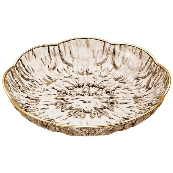 Yooshoverk 6.3In Exquisite Plastic Fruit Plates – Household Snack & Candy Trays For Living Room Coffee Table Gold Free Size