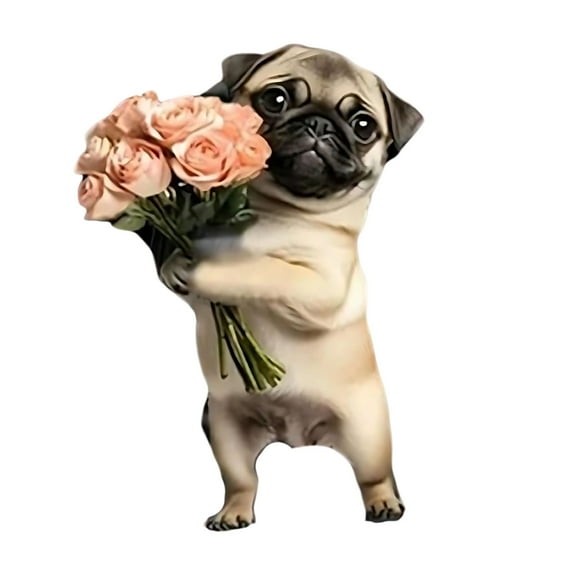 Yooshoverk 6-Pack Acrylic Car Vent Clips - Hanging Dog Pet Decor with Aromatherapy Pad - Adjustable Air Freshener Holder for Auto AC - Cute Dashboard Ornament