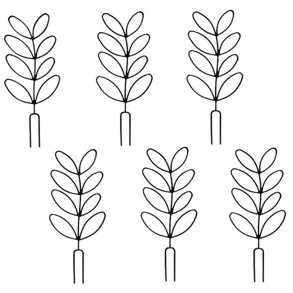 Yooshoverk 6 Piece Plant Support Trellis Climbing Vine Stand Small Size Durable Metal Supports Growth Prevents Bending for Outdoor Pots Garden Use