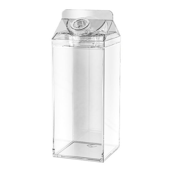 Yooshoverk 64oz Milk Carton Cold Water Pitcher BPA-Free Beverage Dispenser w/ Spout & Lid Leakproof Fruit Infuser Jug for Iced Tea Lemonade Refrigerator Storage Party Bar Kitchen Home Entertaining