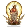 thumbnail image 1 of ​​Yooshoverk Acrylic Jesus Christ Figurine - Detailed 8 Inch Religious Statue with Angel Wings - Inspirational Home Church Decor Gift for Christian Believers Nativity Scene Display​​, 1 of 6