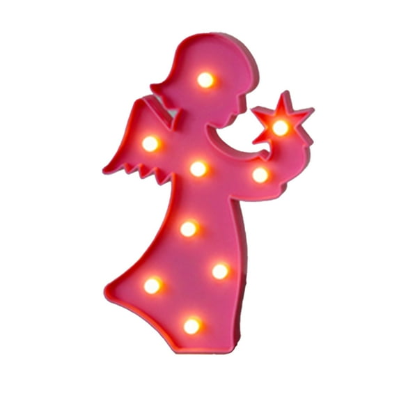 Yooshoverk Angel Figurine Night Light LED Table Lamp Nursery Decor Room Light Warm Glow Bedside Lamp Gift Idea Decorative Lighting