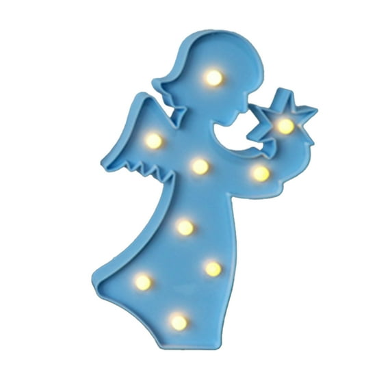 Yooshoverk Angel Figurine Night Light LED Table Lamp Nursery Decor Room Light Warm Glow Bedside Lamp Gift Idea Decorative Lighting