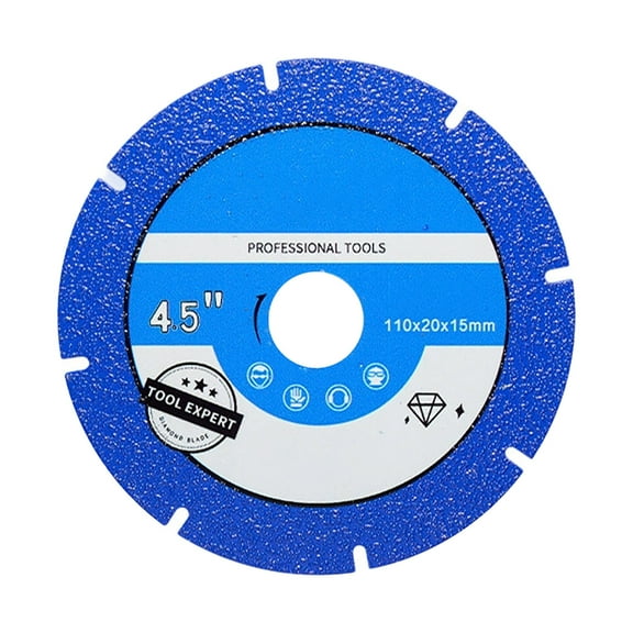Yooshoverk Angle Grinder Cutting Disc - Multi-Material Diamond Blade for Tile Stone Plastic Metal, 4.5 Inch Indestructible Abrasive Wheel for Quick Clean Cuts
