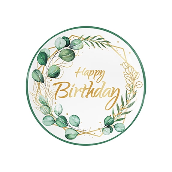 Yooshoverk Birthday Party Supplies Eucalyptus Theme Napkins Forks for Festive Tableware Decor