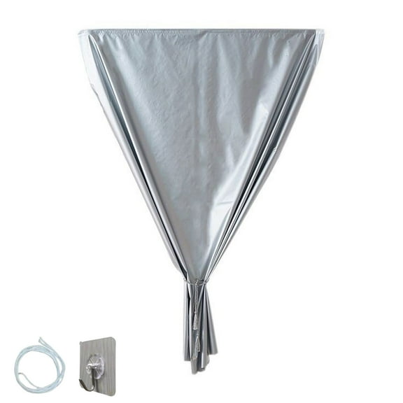 Yooshoverk Blackout Curtain Set 39x28 Inch No Drill Rod Included RV Bathroom Bedroom Room Darkening