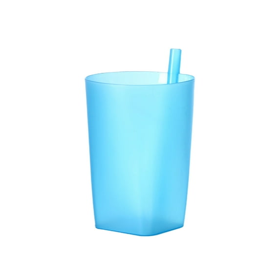 Yooshoverk Candy-Colored Plastic Straw Cup, Lid-Free for Juices and Drinks