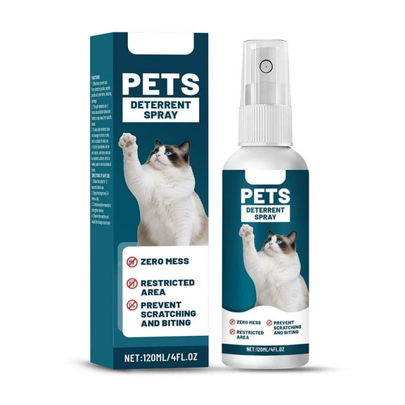 Yooshoverk Cat Scratch Spray Safe Furniture Protection Non-Irritant Pet Deterrent Easy Application 4oz for Home Multi-Pet Training