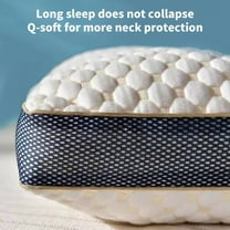 Yooshoverk Cervical Pillow Core with Memory Foam 29 x 78.8 x 4.33 Inches Breathable Ergonomic Cotton Pillow Designed to Improve Sleep Quality,White