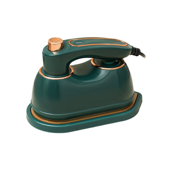 Yooshoverk Compact Foldable Handheld Iron – Wet & Dry Dual-Function Household Hanging Iron Green 6.22X4.33 × 3.14 In