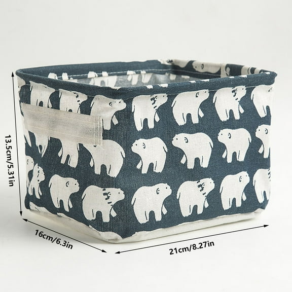 Yooshoverk Cotton Linen Storage Box Boho Fabric Basket Rectangular Organizer Solve Desk Clutter Small Fresh Style for Pens Chargers