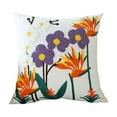 thumbnail image 1 of Yooshoverk Country-Style Embroidered Pillow Cover 17.7x17.7in | Floral Poly-Cotton Throw Pillow Case for Sofa & Farmhouse Decor | 3D Botanical Cushion Cover with Plush Filling, 1 of 6