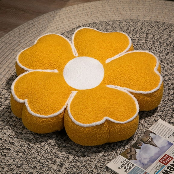 Yooshoverk Cushion - Lucky 4-Leaf Clover Velvet for Floor and Sofa, Scandinavian Style for Home Comfort, Cozy Decor