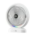 thumbnail image 1 of Yooshoverk Desk Fan, Rechargeable 3-Speed, Colorful LED Quiet Cooling, Portable, Home Office Camping Travel, 1 of 8