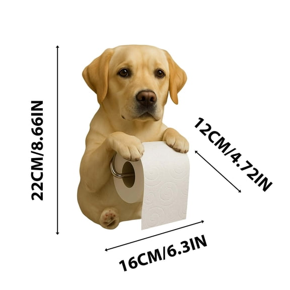 Yooshoverk Dog Paper Holder Dog Toilet Paper Holder - Functional Animal-Themed Stand for Bathroom or Novelty Decor