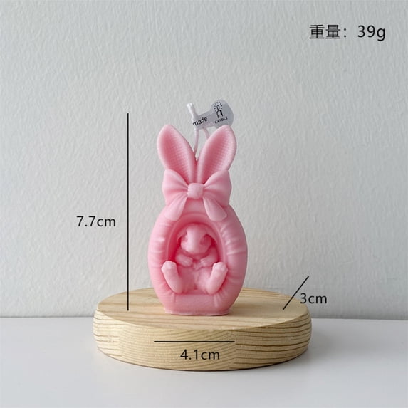 Yooshoverk Easter Bunny Scented Candles – Festive Aromatherapy Candle For Home Decor & Holiday Gifting Pink Free Size