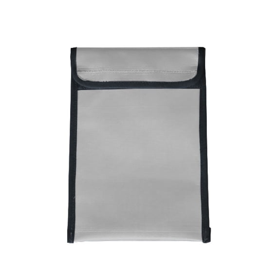 Yooshoverk Fireproof Waterproof Document Bag File Organizer For Important Documents, Cash, Passports Silver 11.02*7.08In