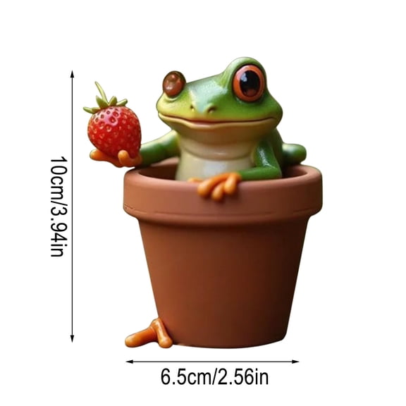 Yooshoverk Garden Frog Ornament, Decorative Resin Statue, Durable for Poolside, Patio, and Outdoor Landscape Decor