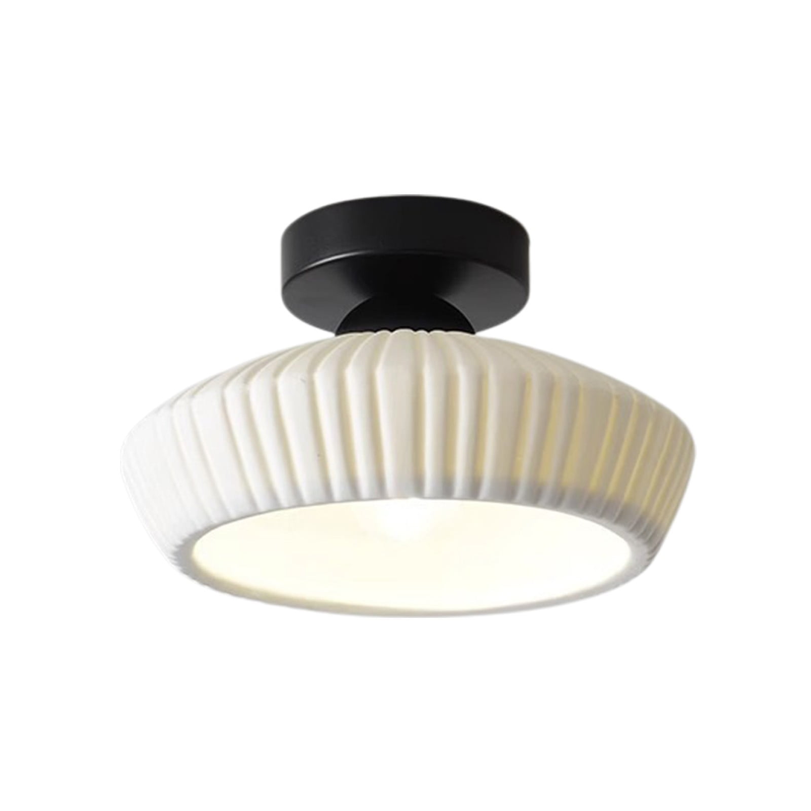 Yooshoverk Hallway Lighting Fixture White Ceramic Flush Mount F LED ...