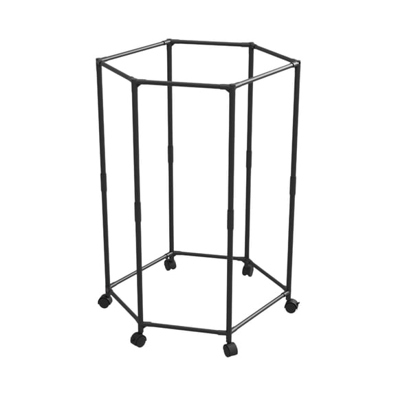 Yooshoverk Hexagon Clothes Rack - 360° Rotating Garment Organizer, Portable Dorm Drying Stand, Space Saving Mobile Hanger for Home