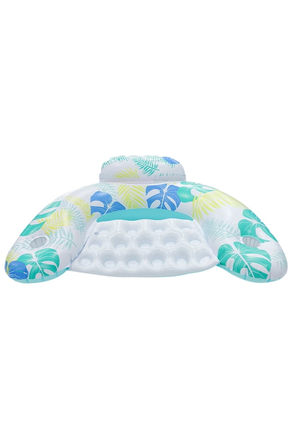 Inflatable Pool Float, PVC U-Shape Lounge with Cup Holder, Eco-Friendly for Swimming Pool and Beach Relaxation