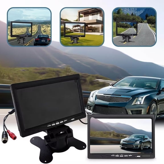 Yooshoverk LCD Computer Display Screen, 7-Inch High Definition Monitor,Energy-Saving, Space-Saving, Remote Control for Home and Office Use
