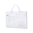 thumbnail image 1 of Yooshoverk Large Capacity Multi Pocket Mesh File Bag – Zippered Document Organizer For School & Office White Free Size, 1 of 8