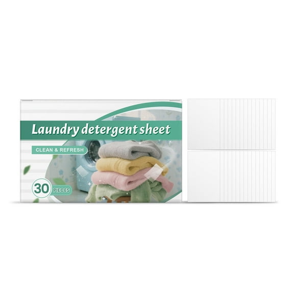 Yooshoverk Laundry Detergent Sheets - 60 Count Eco Friendly Dissolvable Strips, Hypoallergenic Fragrance Free for Sensitive Skin, Space Saving Travel Washer Pods