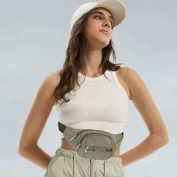 Yooshoverk Men's Waist Pack Men's Waist Pack - Water Resistant Fanny Pack for Running, Hiking & Travel, Multiple Pockets