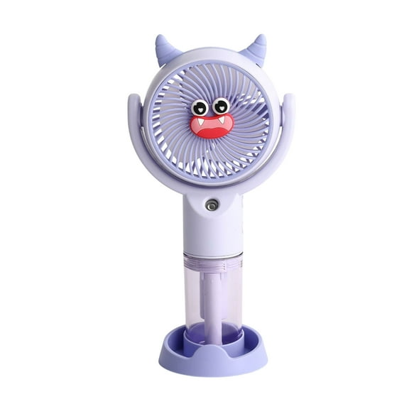 Yooshoverk Mini Cartoon Spray Fan, USB Rechargeable Handheld for Dormitory Use