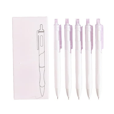 Yooshoverk Morandi Black Pens 0.5mm Retractable Gel Ink Pen Smooth Writing Quick Dry Student Office Supplies Aesthetic Design Pack of 6