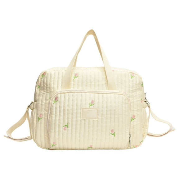 Yooshoverk Multi-Use Hanging Storage Bag: Large Capacity Organizer for Diapers, Toys - Trolley Hook, Portable Baby Gear Bag, Travel Organizer for Mom, Waterproof Compartments