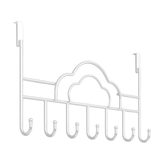 Yooshoverk Over Door Hooks 7-Hook No-Drill Cloud Design for Bedroom Kitchen Coat Storage