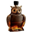 thumbnail image 1 of Yooshoverk Owl Decanter Bottle - 750ml High Borosilicate Glass Liquor Dispenser - Novelty Animal Shaped Whiskey Wine Container - Gift Box w/ Cork Stopper, 1 of 6