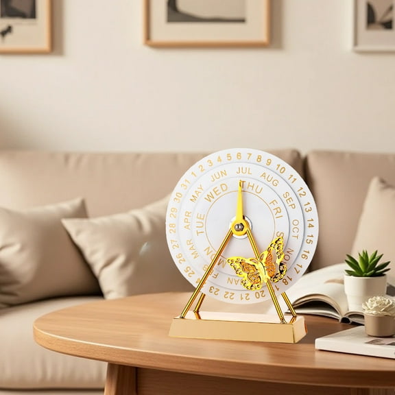 Yooshoverk Perpetual Calendar Perpetual Calendar Wooden Cube - Rotating Date Display for Desk, Office Decor & Gift