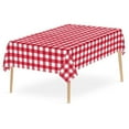 thumbnail image 1 of Yooshoverk Plaid Disposable Tablecloth Heavy Duty PEVA Plastic Waterproof 54x108 Inch Party Decor, 1 of 9