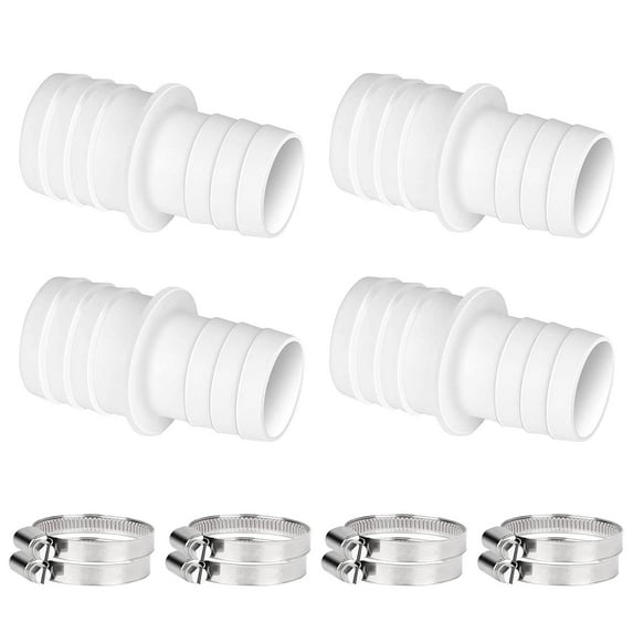 Yooshoverk Pool Hose Adapter Set, 4-Piece Flexible Connectors, Durable Nozzle Fittings for Swimming Pool and Spa Pumping Systems