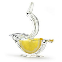 Yooshoverk Portable Manual Lemon Squeezer, Transparent Plastic Compact Citrus Juicer